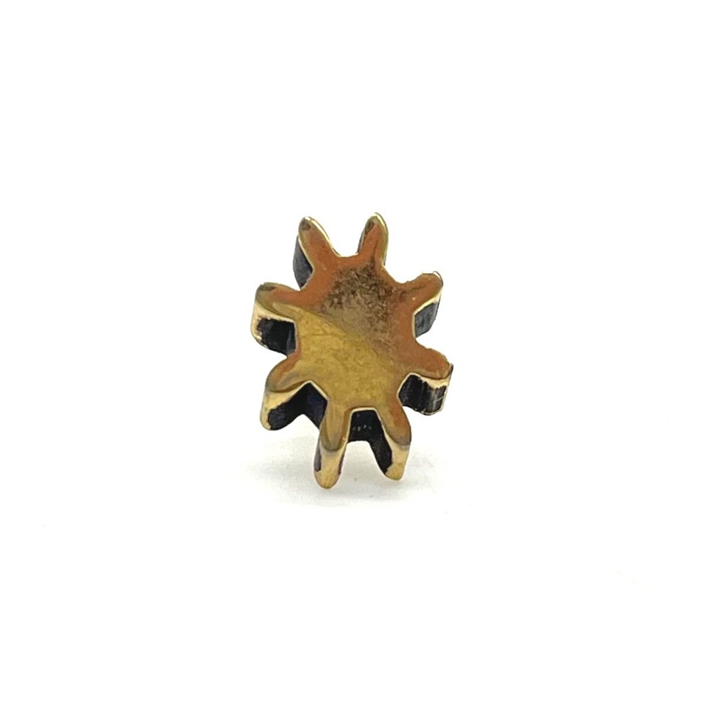 Vintage Gold Tone Sunburst Starburst Lapel Pin Small Celestial Accessory